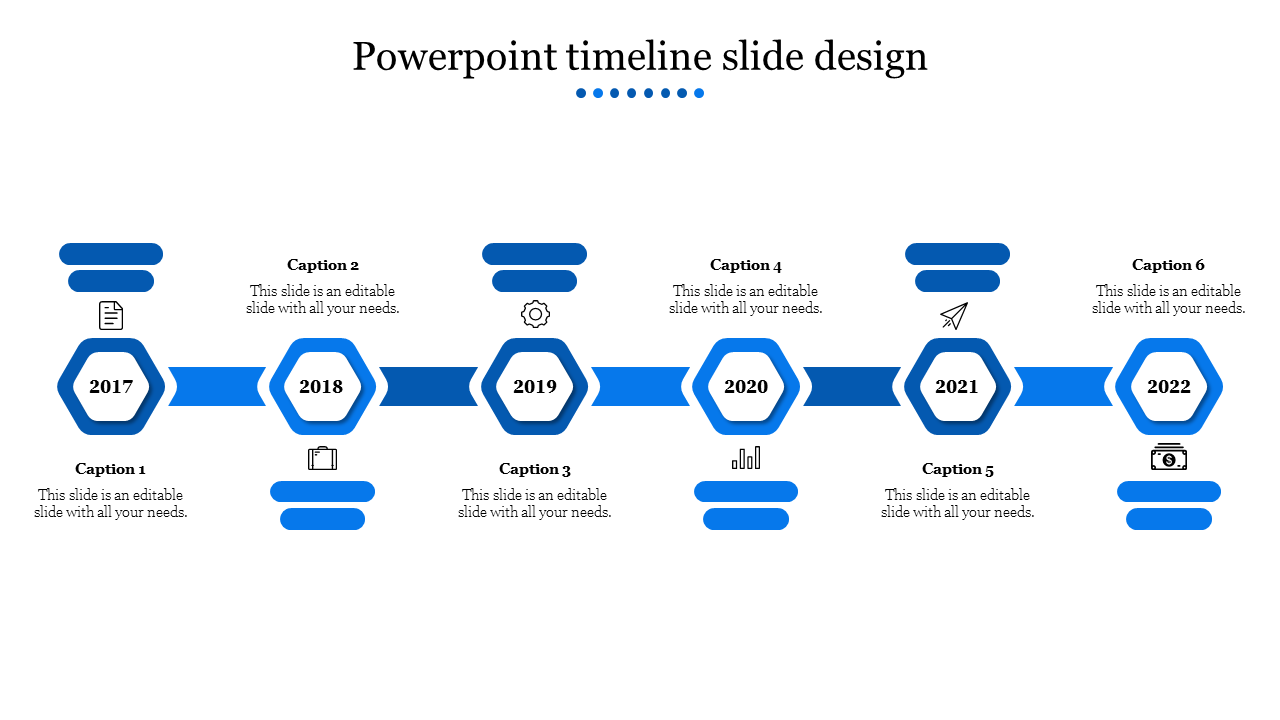 Free - Magnificent PowerPoint Timeline Slide Design-6 Node